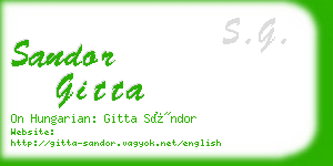 sandor gitta business card